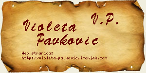 Violeta Pavković vizit kartica